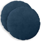 Kussensloop Ø 60 cm marineblauw corduroy (2 stuks)