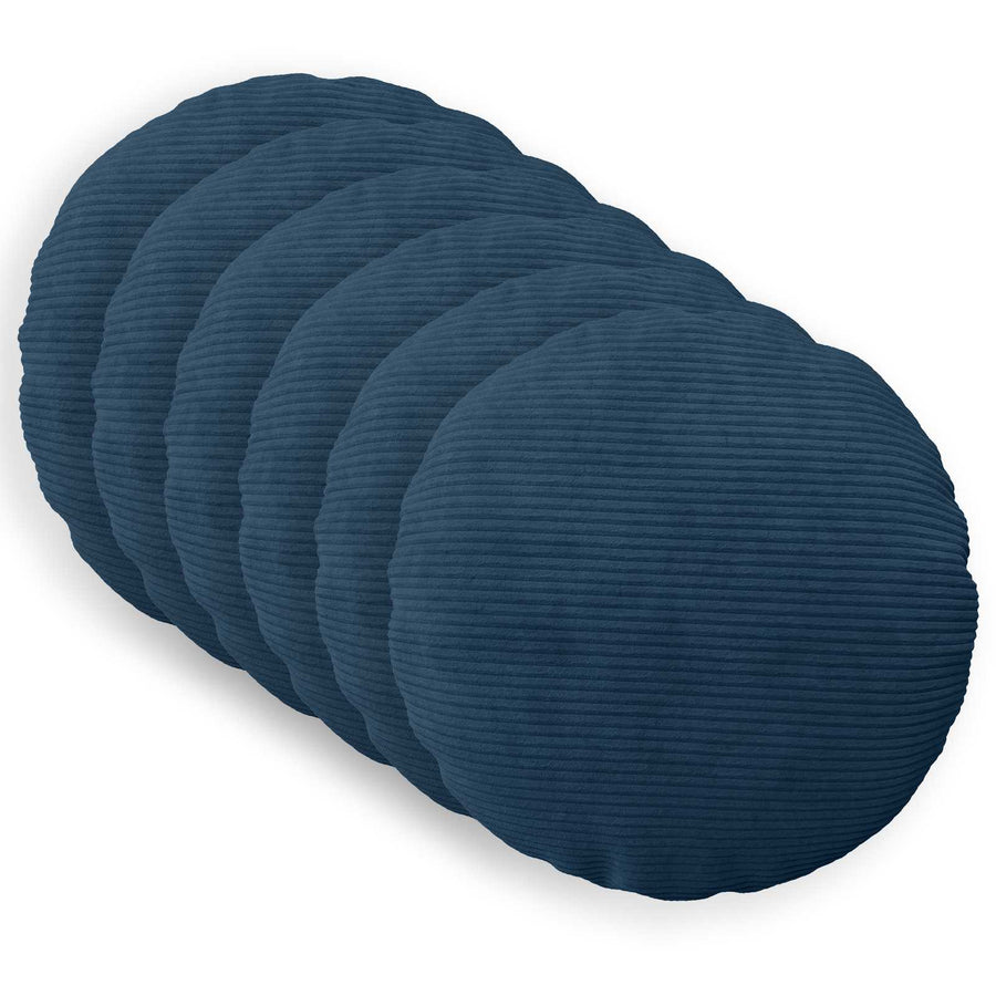 Kussensloop 6 pcs HEERLEN Marineblauw Ø 60 cm corduroy