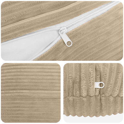 Kussensloop 2 pcs HEERLEN Taupe Ø 60 cm corduroy