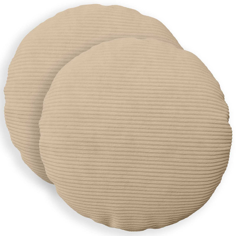 Kussensloop 2 pcs HEERLEN Taupe Ø 60 cm corduroy