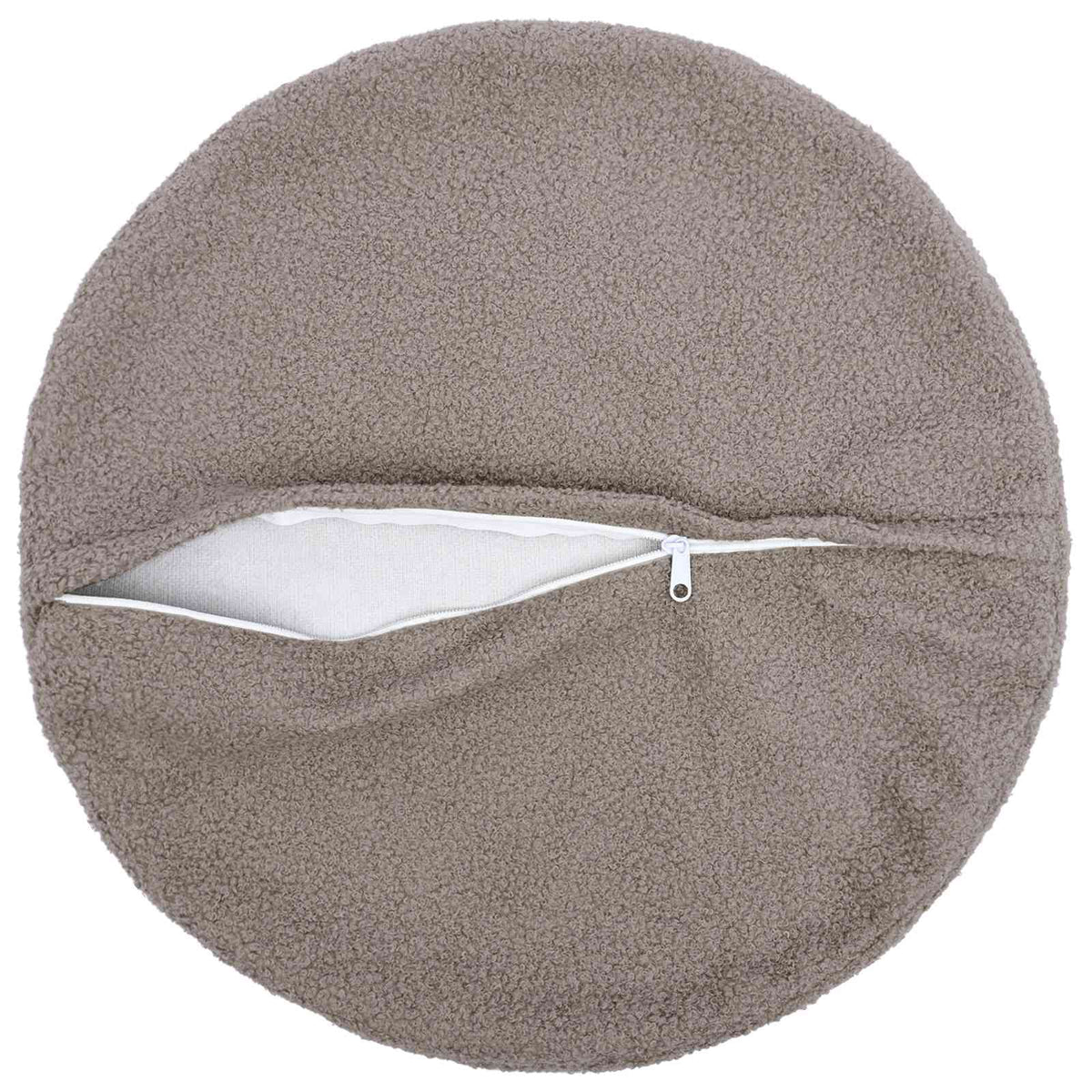 Kussensloop 2 pcs HEERLEN Lichtgrijs Ø 60 cm Bouclé