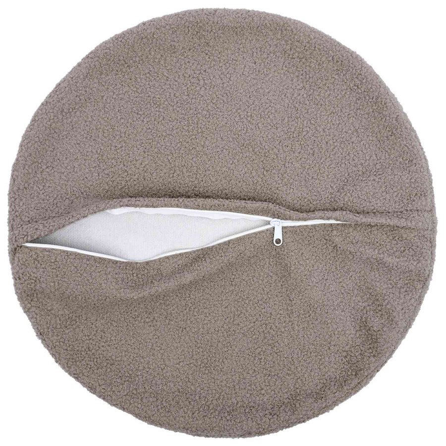 Kussensloop 2 pcs HEERLEN Lichtgrijs Ø 60 cm Bouclé