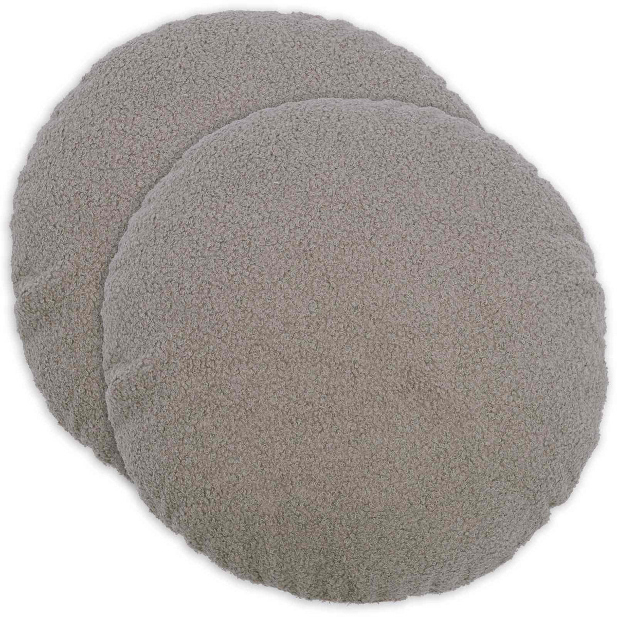 Kussensloop 2 pcs HEERLEN Lichtgrijs Ø 60 cm Bouclé