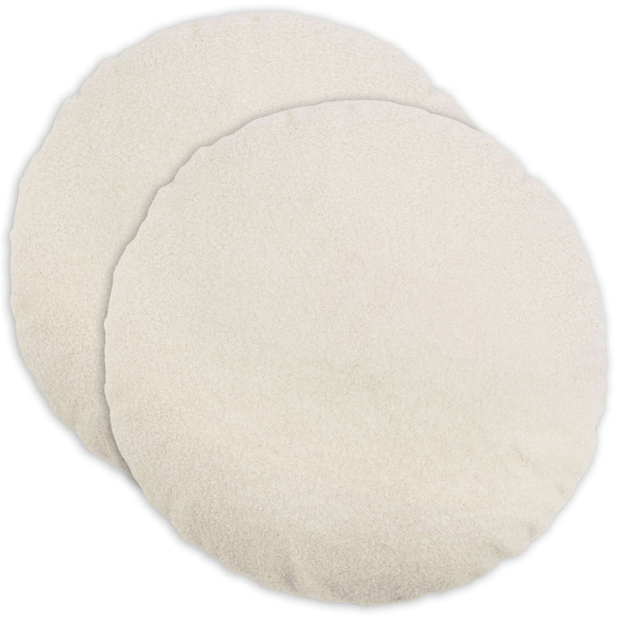 Kussensloop 2 pcs HEERLEN Crèmekleurig Ø 60 cm Bouclé