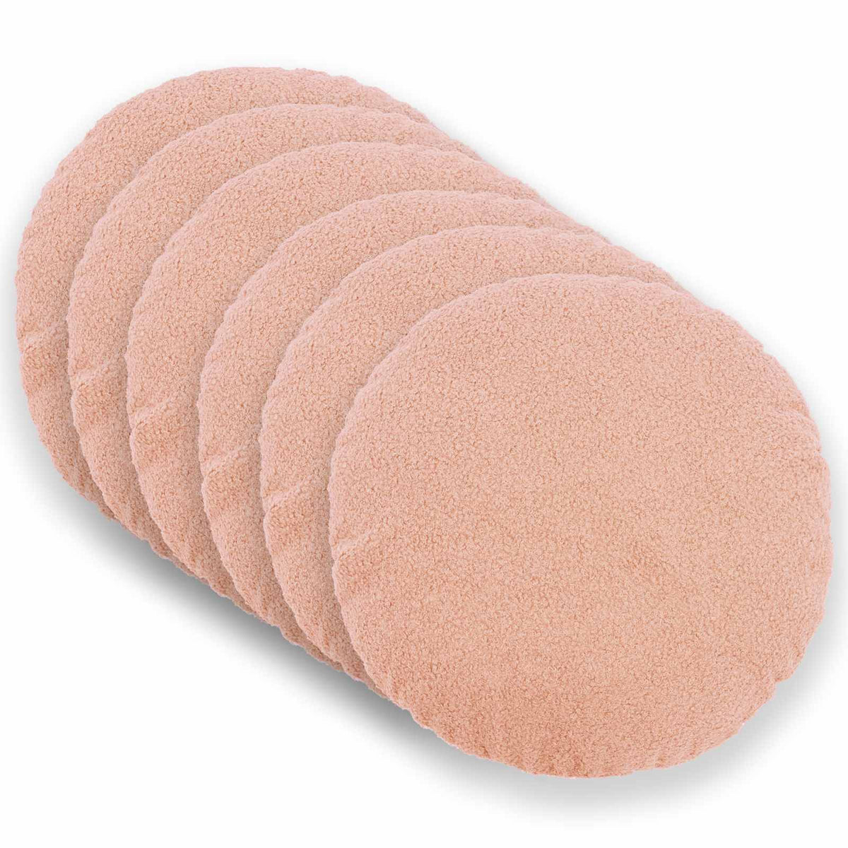 Kussensloop 6 pcs HEERLEN Roze Ø 60 cm Bouclé