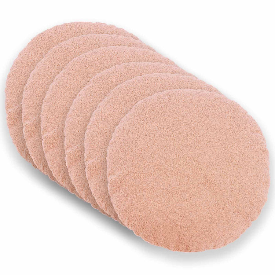 Kussensloop 6 pcs HEERLEN Roze Ø 60 cm Bouclé