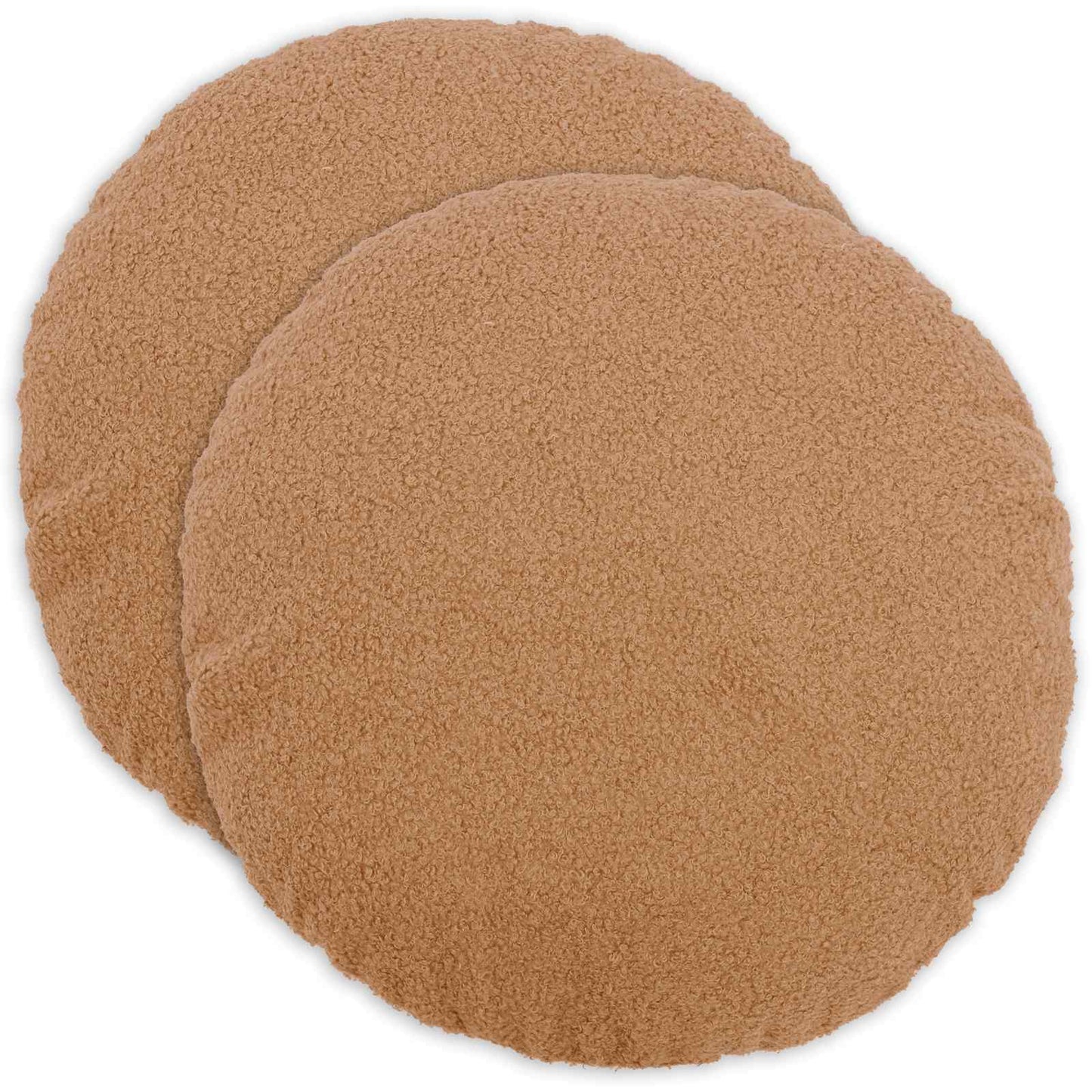 Kussensloop 2 pcs HEERLEN Beige Ø 60 cm Bouclé