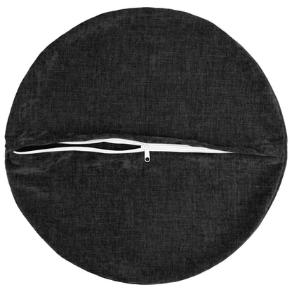 Kussensloop 6 st HEERLEN Antraciet Ø 60 cm Chenille Stof