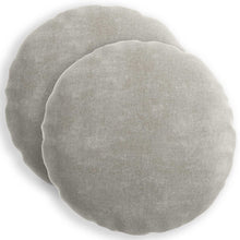 Kussensloop 2 st HEERLEN Lichtgrijs Ø 60 cm Chenille Stof