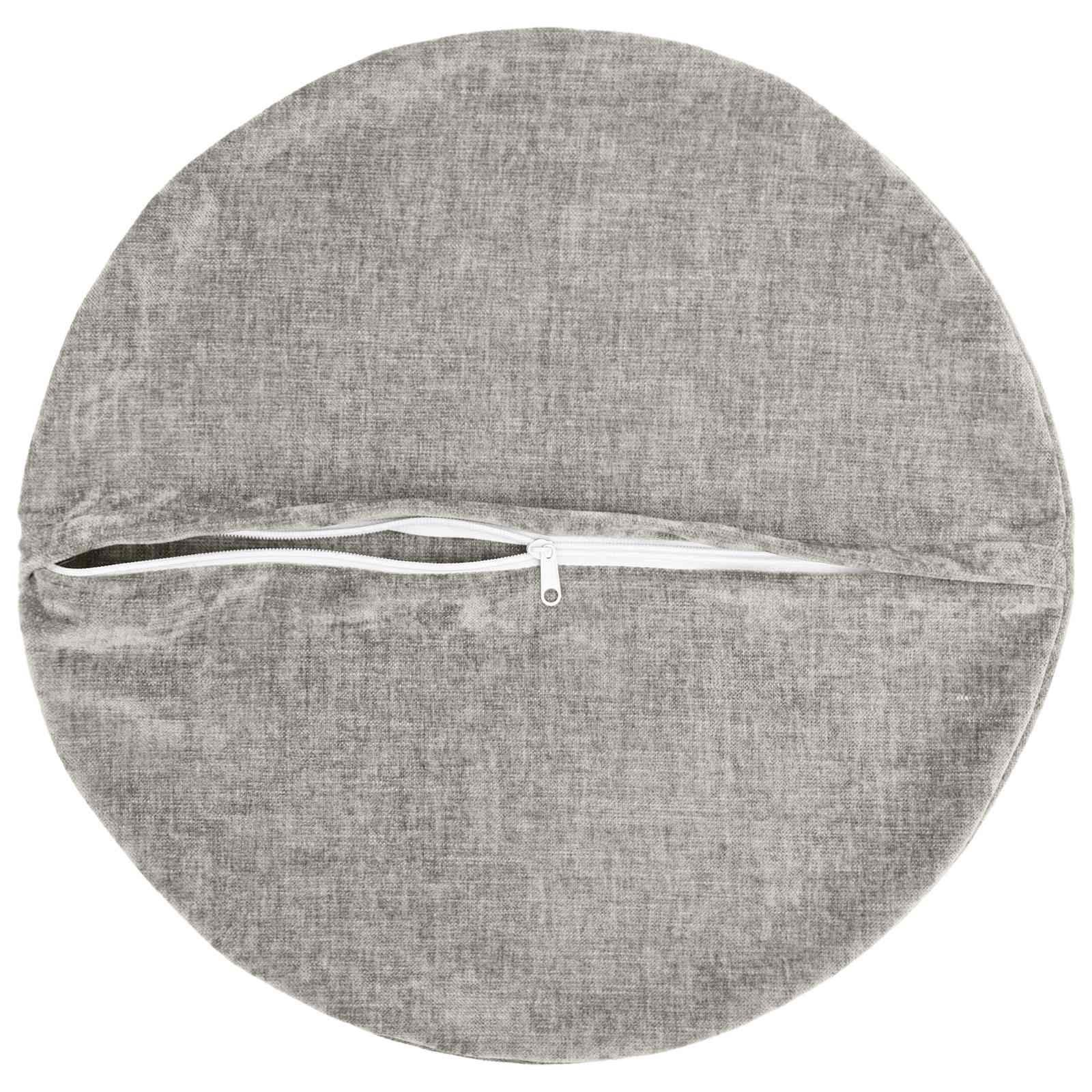 Kussensloop 6 st HEERLEN Lichtgrijs Ø 60 cm Chenille Stof