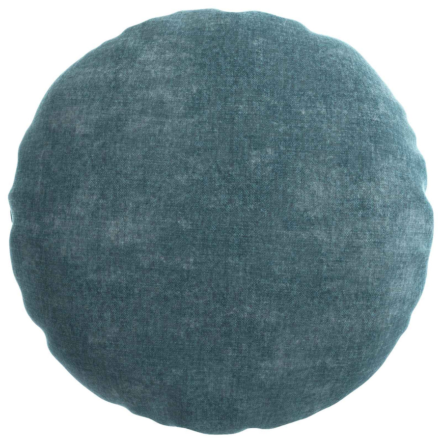 Kussensloop 2 st HEERLEN Blauw Ø 60 cm Chenille Stof