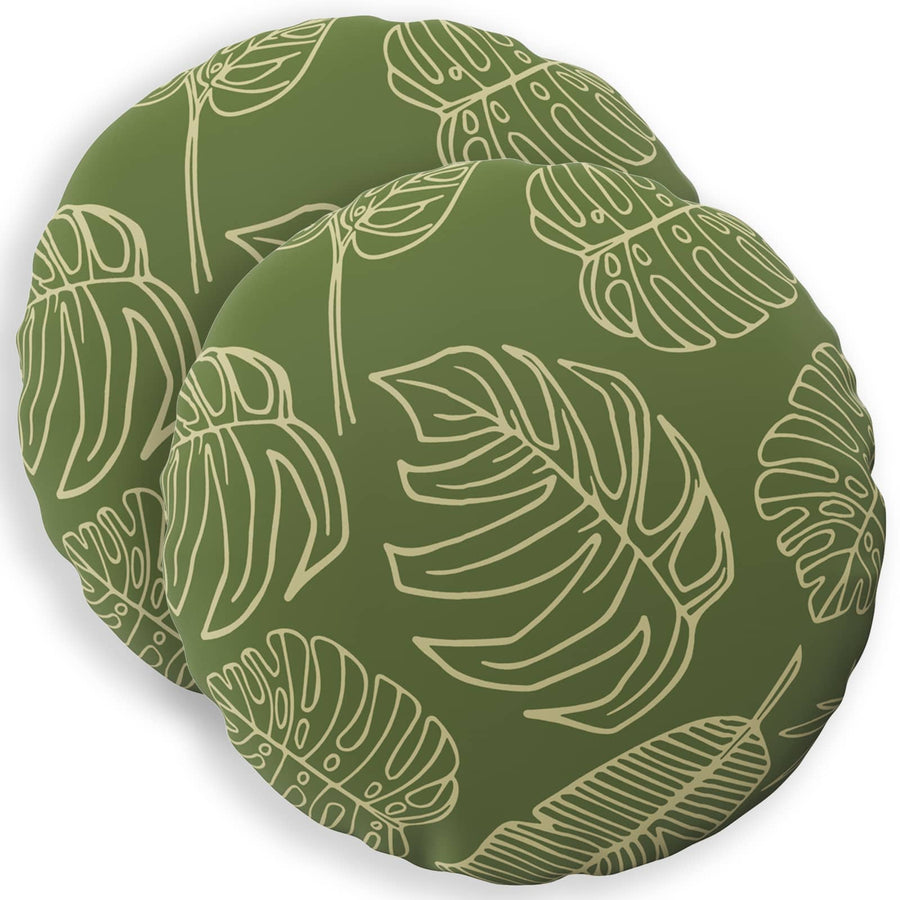 Kussensloop 2 pcs HEERLEN Bladontwerp Ø 60 cm Polyester