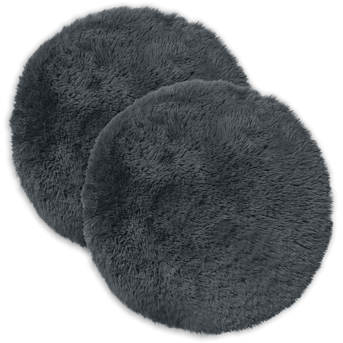 Kussensloop 2 pcs HEERLEN Antracietkleurig Ø 60 cm PV Fleece