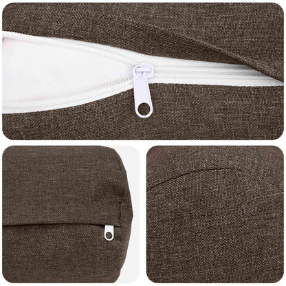 Kussensloop 6 st HEERLEN Taupe Ø 15 x 40 cm Stof