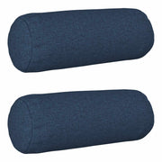 Kussensloop 2 st blauw Ø 15x40 cm polyester