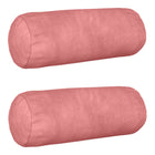 Kussensloop 2 st roze Ø 15x40 cm fluweel