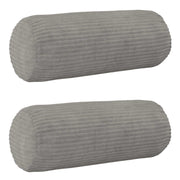 Kussensloop 2 stuks corduroy lichtgrijs Ø15x40cm