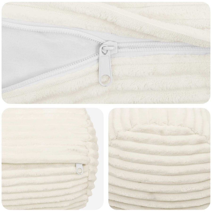 Kussensloop 2 pcs HEERLEN Crèmekleurig Ø 15 x 40 cm corduroy
