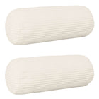 Kussensloop corduroy crème Ø 15 x 40 cm set van 2
