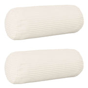 Kussensloop corduroy crème Ø 15 x 40 cm set van 2
