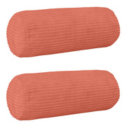 Kussensloop 15x40 cm rood-oranje corduroy 2 stuks