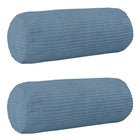 Kussensloop 2 stuks blauw Ø 15 x 40 cm corduroy