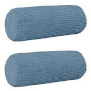 Kussensloop 2 stuks blauw Ø 15 x 40 cm corduroy