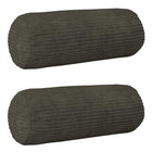 Kussensloop 2 stuks Ø 15x40 cm antraciet