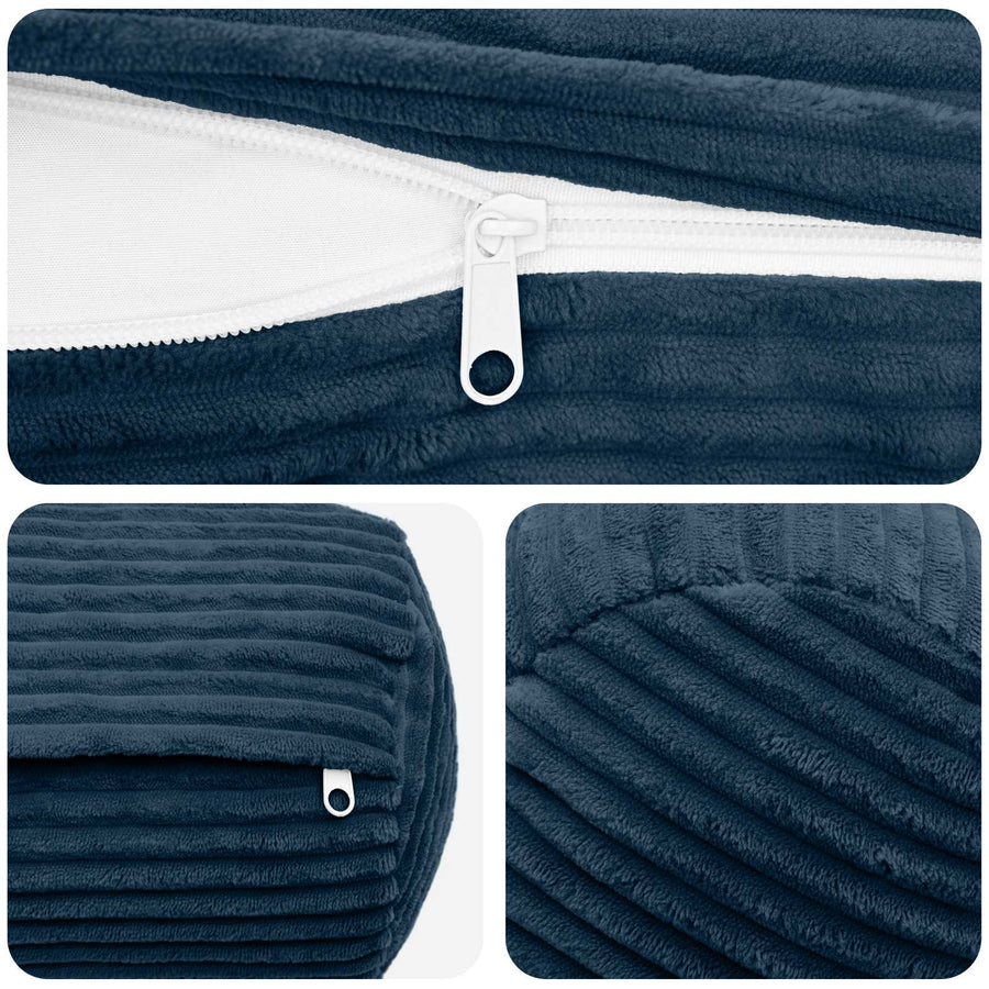 Kussensloop 6 pcs HEERLEN Marineblauw Ø 15 x 40 cm corduroy