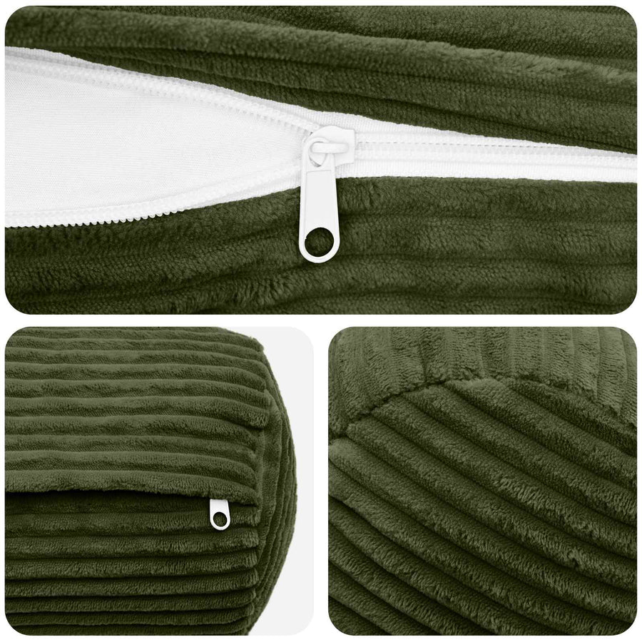 Kussensloop 2 pcs HEERLEN Groen Ø 15 x 40 cm corduroy