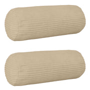 Kussensloop 2 stuks taupe corduroy Ø 15 x 40 cm