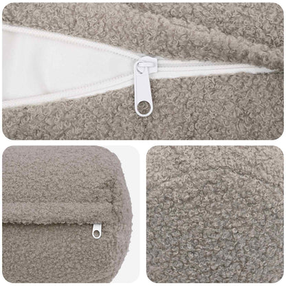 Kussensloop 6 pcs HEERLEN Lichtgrijs Ø 15 x 40 cm Bouclé