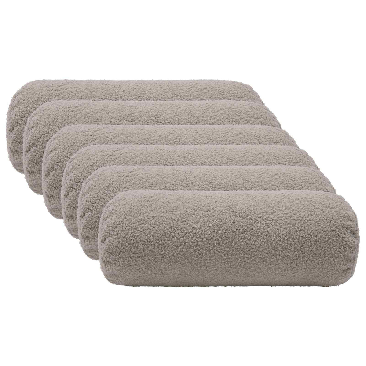 Kussensloop 6 pcs HEERLEN Lichtgrijs Ø 15 x 40 cm Bouclé