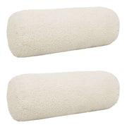 Kussensloop 15x40 cm bouclé crème 2 stuks