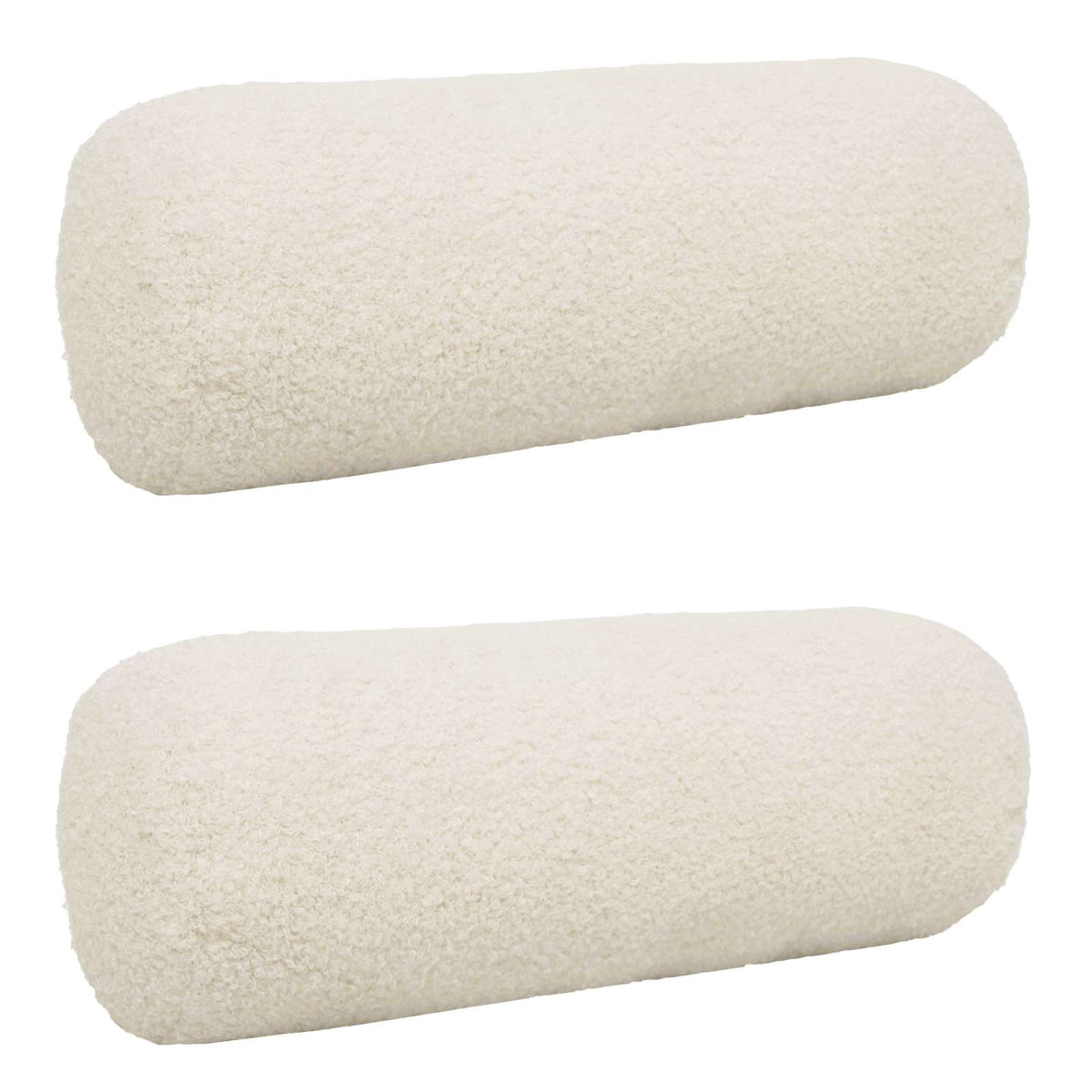 Kussensloop 2 pcs HEERLEN Crèmekleurig Ø 15 x 40 cm Bouclé
