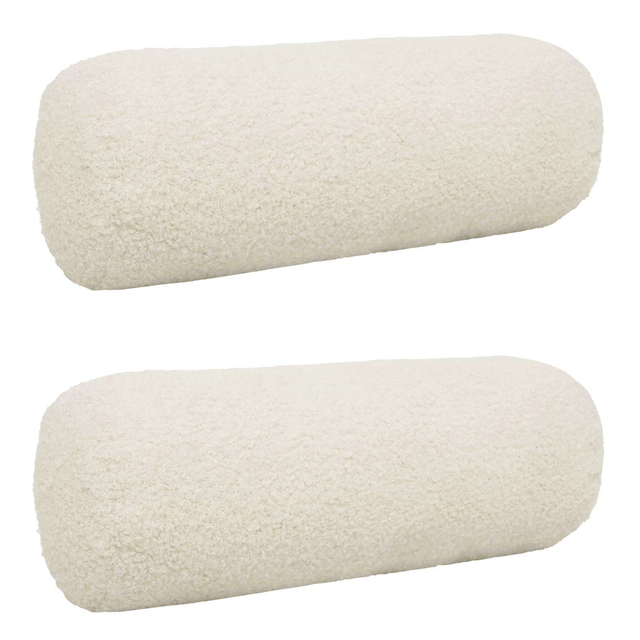 Kussensloop 2 pcs HEERLEN Crèmekleurig Ø 15 x 40 cm Bouclé