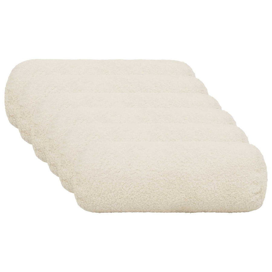 Kussensloop 6 pcs HEERLEN Crèmekleurig Ø 15 x 40 cm Bouclé