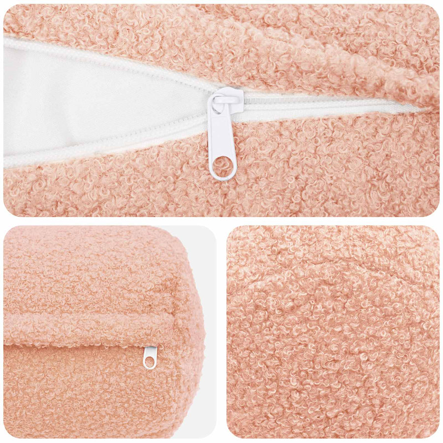 Kussensloop 2 pcs HEERLEN Roze Ø 15 x 40 cm Bouclé