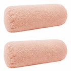Kussensloop set 2 stuks roze bouclé Ø 15x40 cm