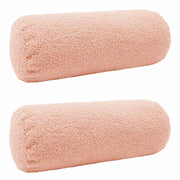 Kussensloop set 2 stuks roze bouclé Ø 15x40 cm