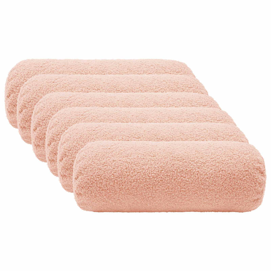 Kussensloop 6 pcs HEERLEN Roze Ø 15 x 40 cm Bouclé