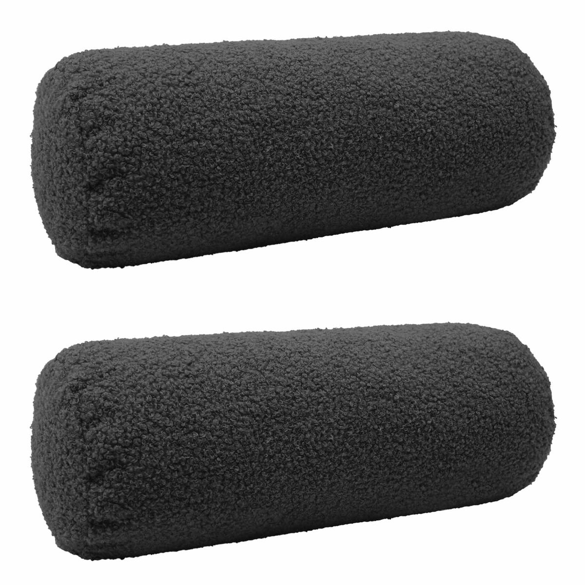 Kussensloop 2 pcs HEERLEN Donkergrijs Ø 15 x 40 cm Bouclé