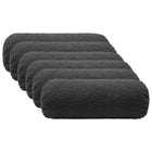 Kussensloop 15x40 cm bouclé donkergrijs (6 stuks)