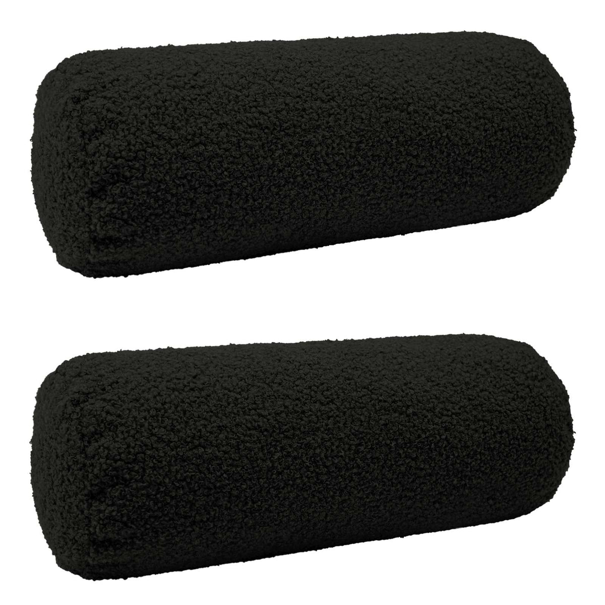 Kussensloop 2 pcs HEERLEN Zwart Ø 15 x 40 cm Bouclé