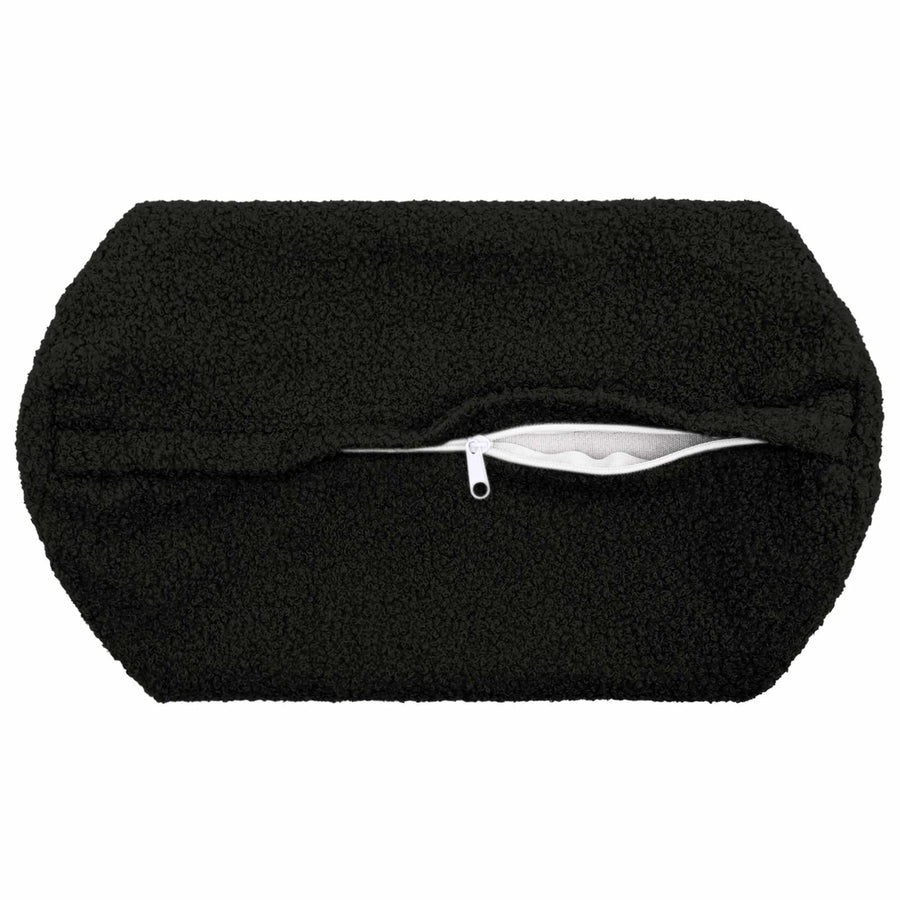 Kussensloop 2 pcs HEERLEN Zwart Ø 15 x 40 cm Bouclé