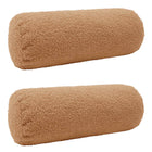 Kussensloop 2 stuks beige Ø 15 x 40 cm bouclé