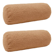 Kussensloop 2 stuks beige Ø 15 x 40 cm bouclé