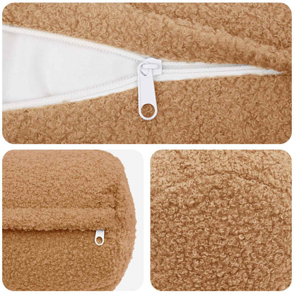 Kussensloop 6 pcs HEERLEN Beige Ø 15 x 40 cm Bouclé