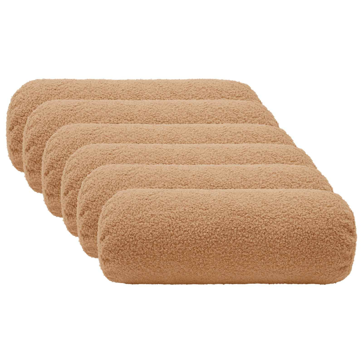 Kussensloop 6 pcs HEERLEN Beige Ø 15 x 40 cm Bouclé