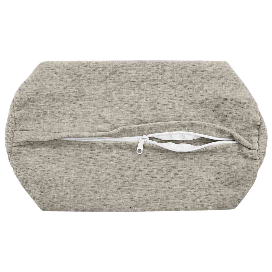 Kussensloop 6 st HEERLEN Lichtgrijs Ø 15 x 40 cm Chenille Stof